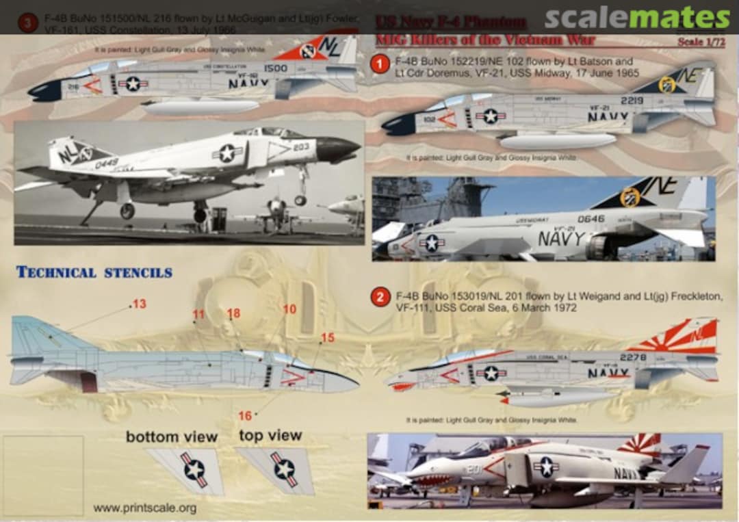 Boxart US Navy F-4 Phantom 72-058 Print Scale