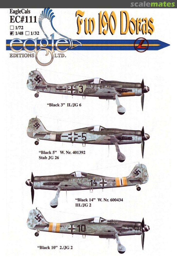 Boxart Fw 190 Doras EagleCals EC48-111 Eagle Editions