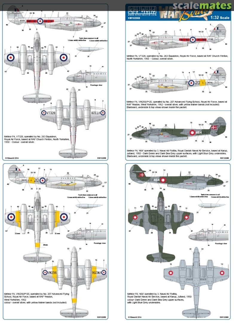 Boxart Gloster Meteor F.4 KW132068 Kits-World