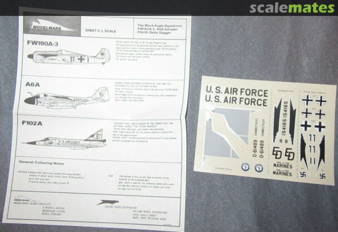 Boxart Black Eagle Squadrons: FW-190A-3, A6A Intruder, F-102A Delta Dagger 3 Modelmark