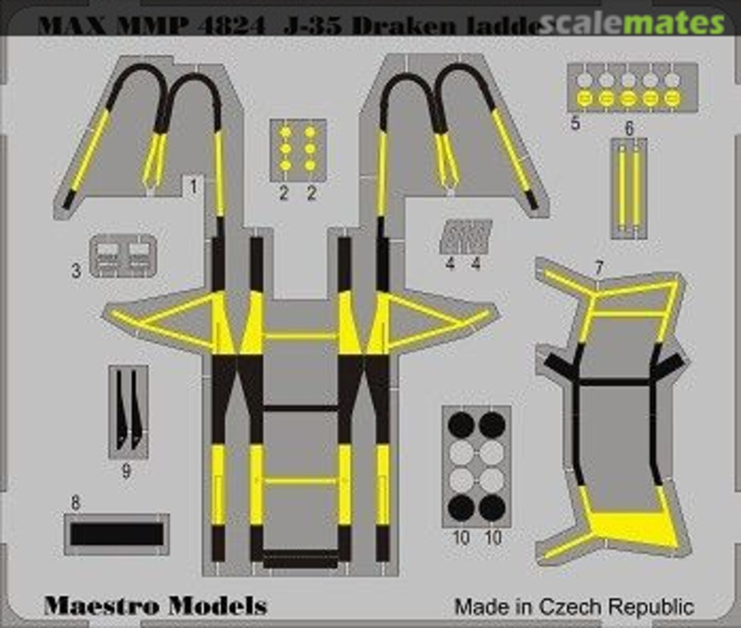 Boxart Saab 35 Draken Boarding Ladder (1 Photo-Etched Sheet) MMP4824 Maestro Models