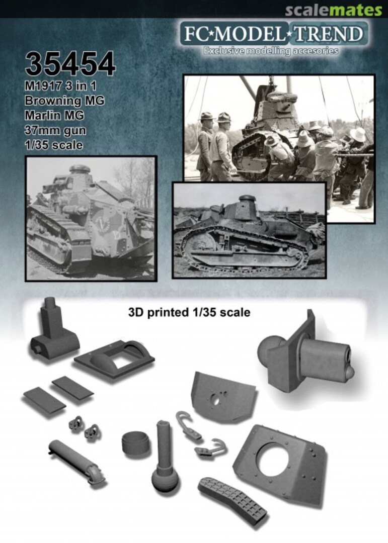 Boxart M1917 light tank 3in1 35454 FC Model Trend