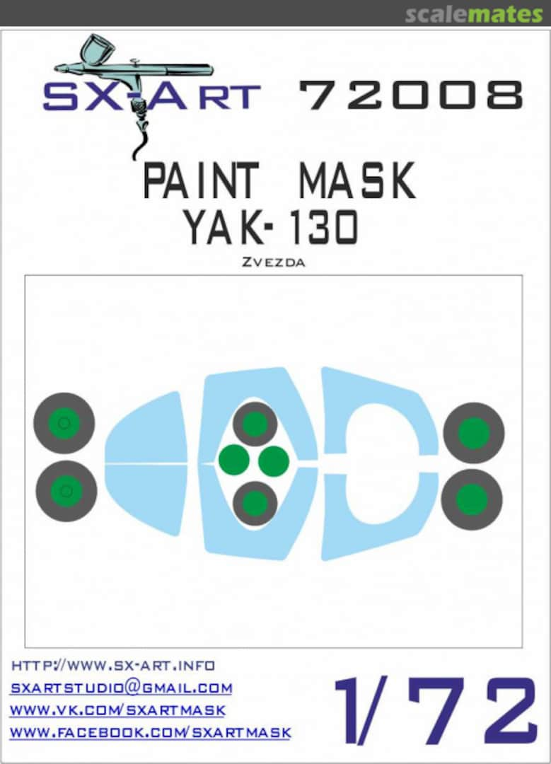 Boxart Paint mask Yak-130 72008 SX-Art