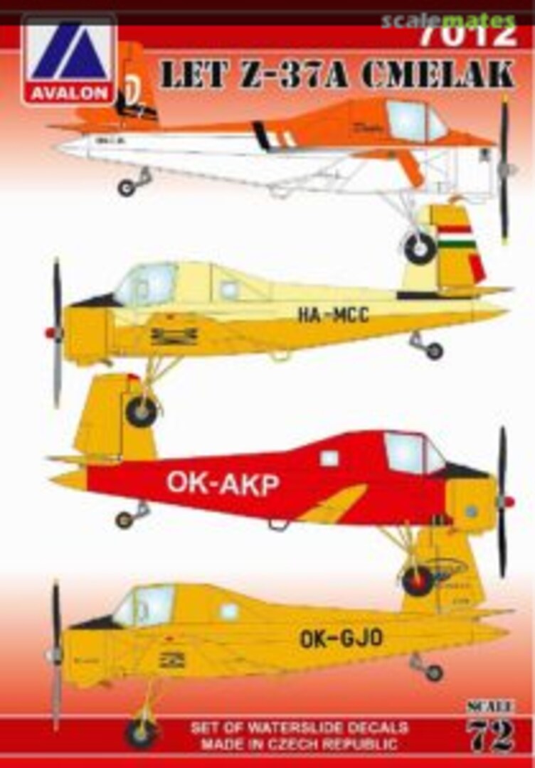 Boxart LET Z-37 "Cmelak" 7012 Avalon Decals