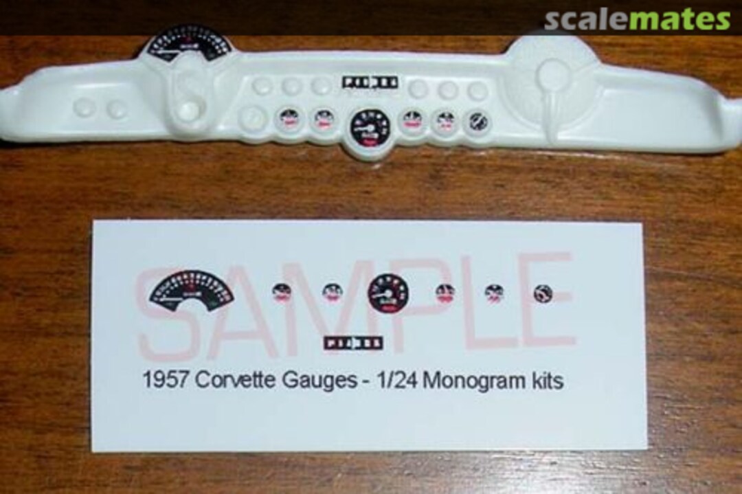 Boxart 1957 Corvette Gauge Faces  Best Model Car Parts