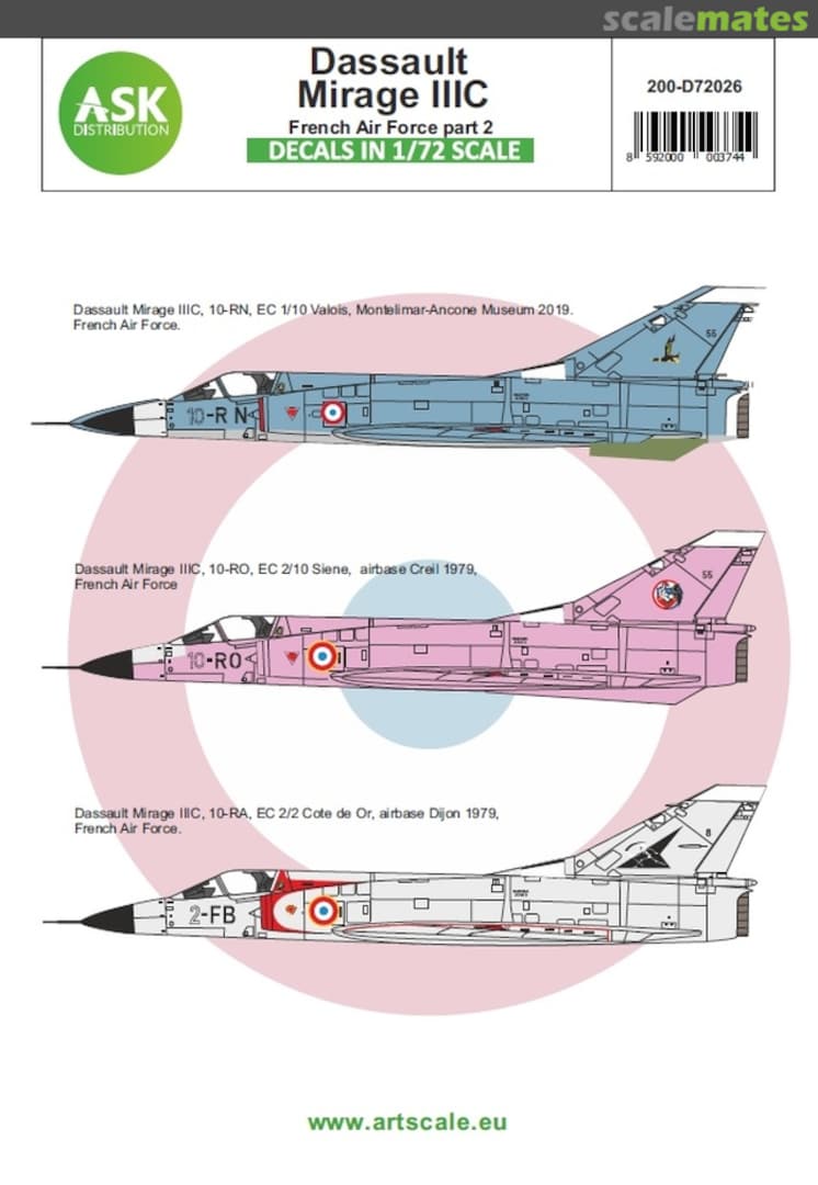 Boxart Dassault Mirage IIIC 200-D72026 ASK