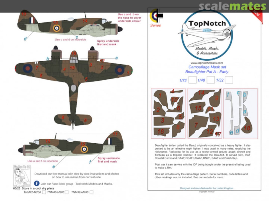 Boxart Beaufighter Pat A - Early M206 TopNotch