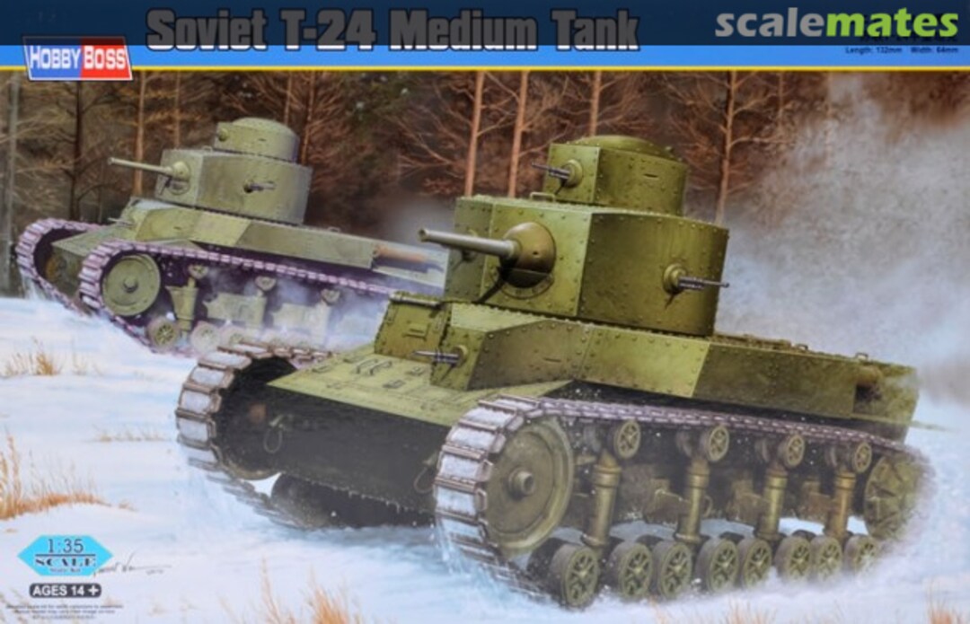 Boxart T-24 Medium Tank 82493 HobbyBoss