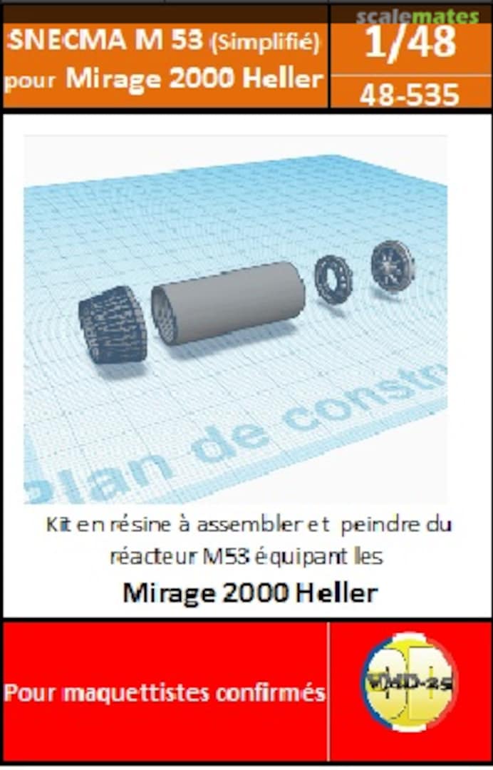 Boxart Réacteur SNECMA M53 pour Mirage 2000 48-535 VMD25_3D