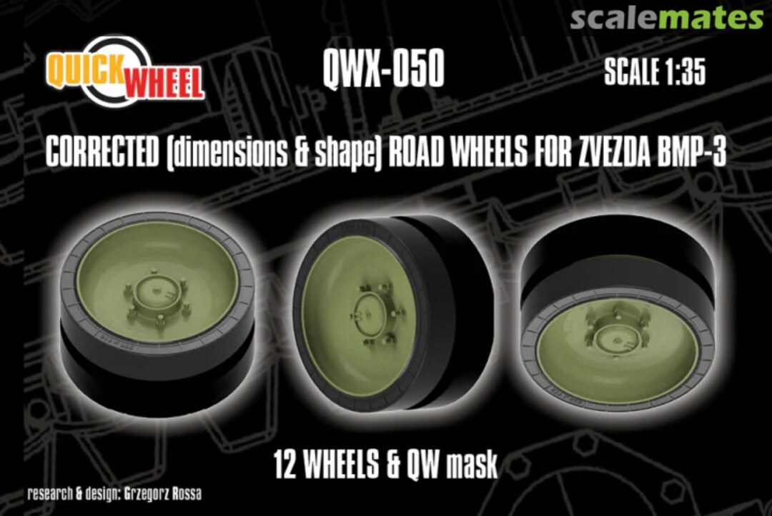 Boxart BMP-3 road wheels (correct dimension/shape) QWX-050 Quickwheel