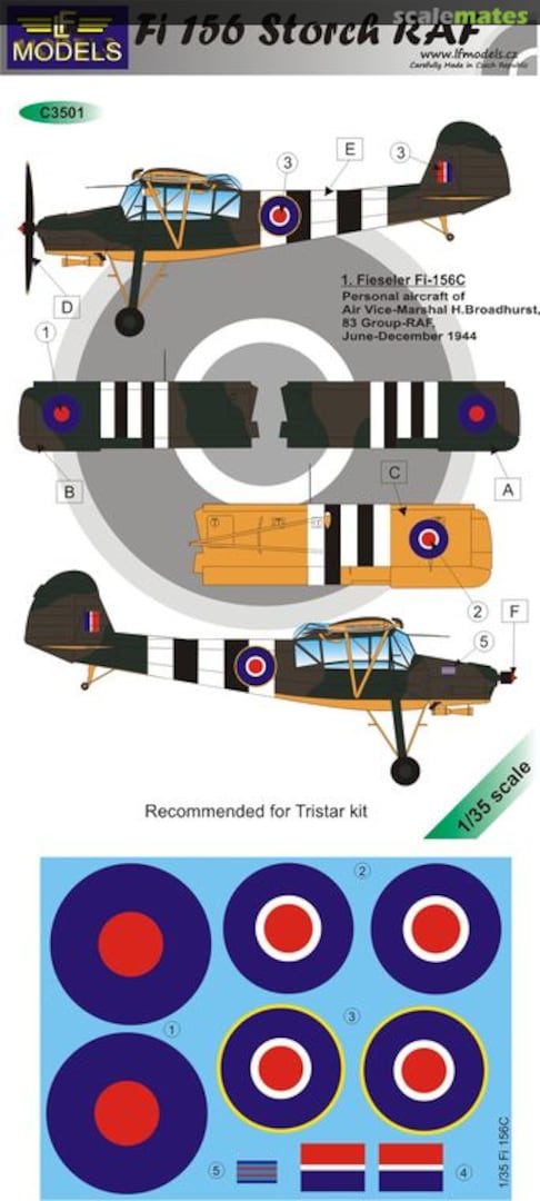 Boxart Fi 156 Storch RAF C3501 LF Models