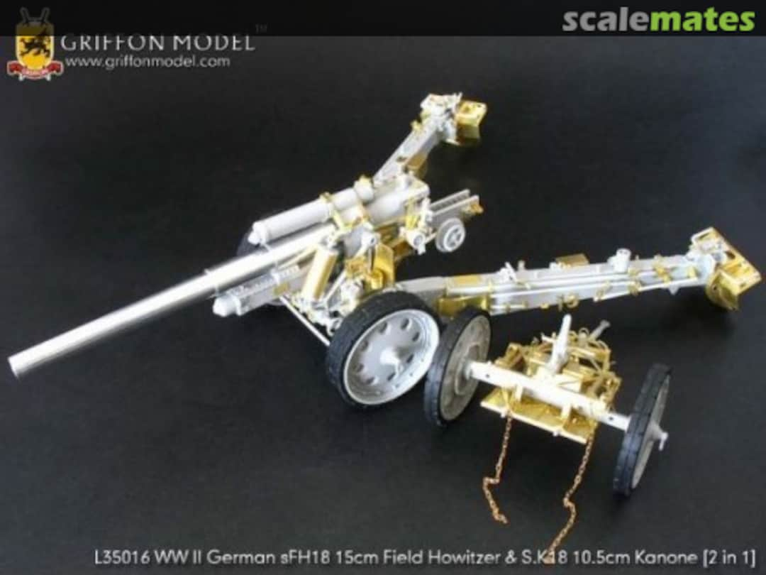 Boxart German sFH18 15cm Field Howitzer & s.K18 10.5cm Kanone (2 in 1) L35016 Griffon Model