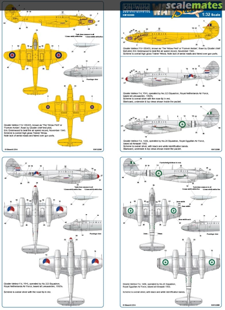 Boxart Gloster Meteor F Mk.4s KW132086 Kits-World