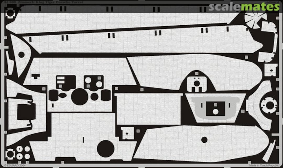 Boxart Zimmerit King Tiger Porsche turret 35683 Eduard