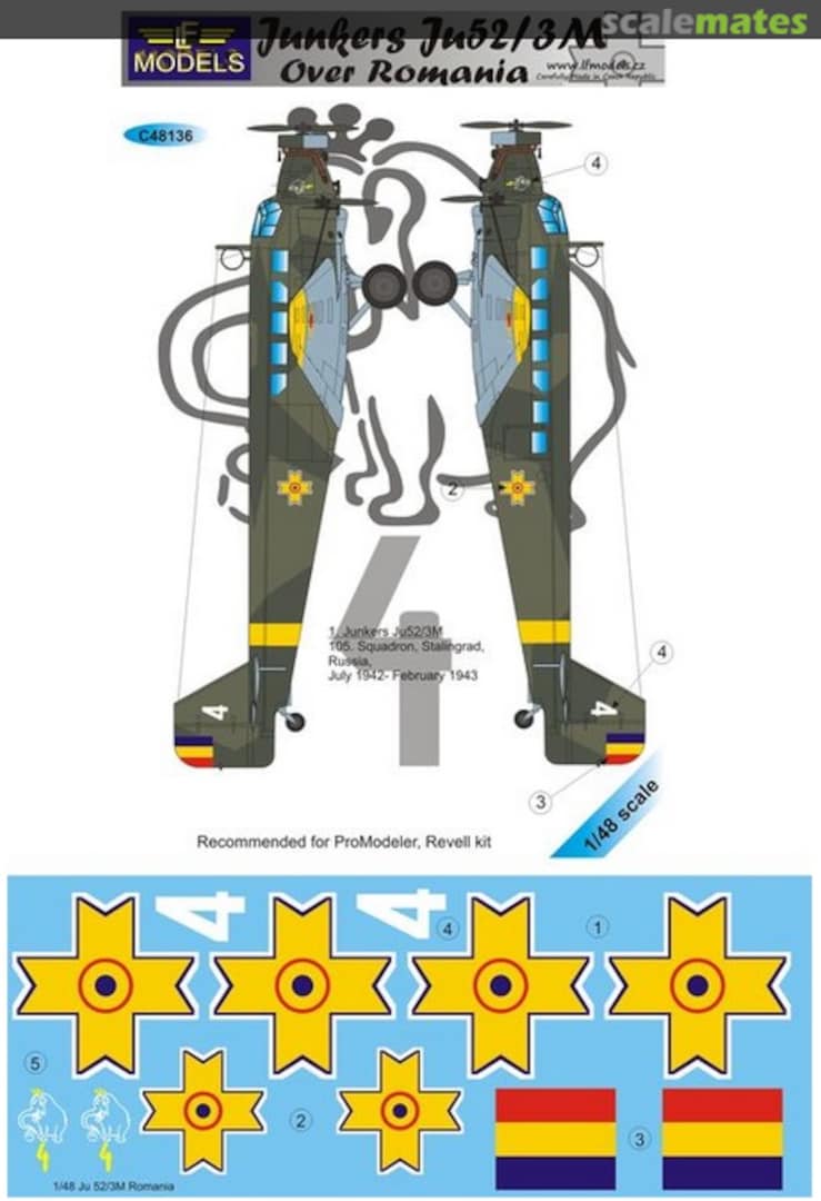 Boxart Junkers Ju.52/3m over Romania C48146 LF Models