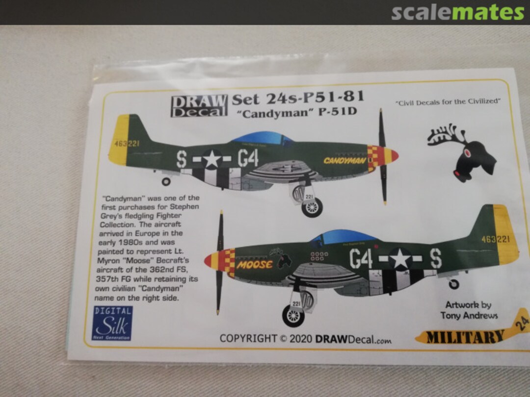 Boxart Candyman P-51D 24-P51-81 Draw Decal