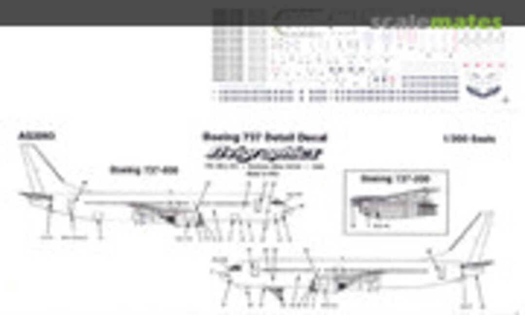 1:200 Boeing 737 Detail Decal (Avigraphics AG2093)