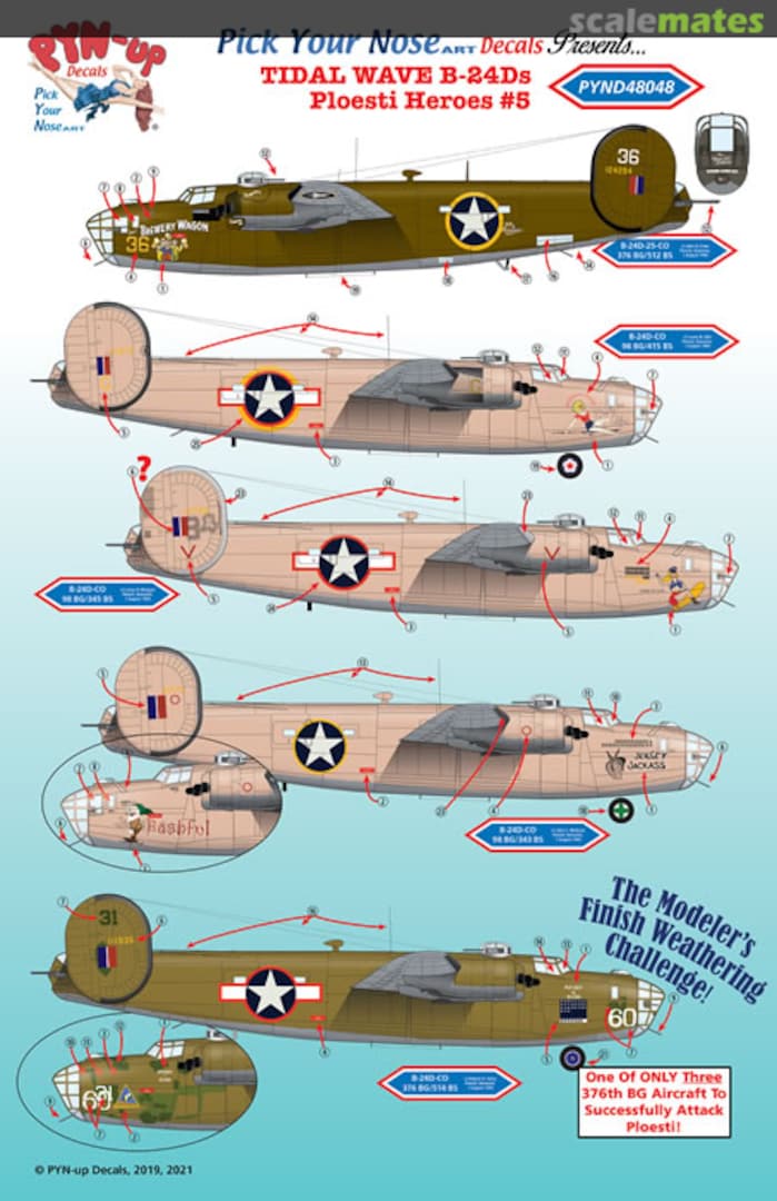 Boxart Tidal Wave B-24Ds: Ploesti Heroes #5 PYND48048 Pyn-Up Decals