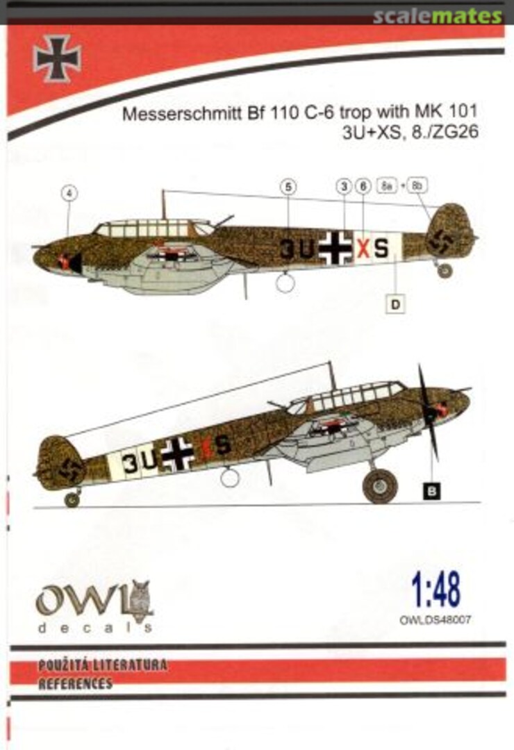 Boxart Messerschmitt Bf 110 C-6 trop OWLDS48007 OWL