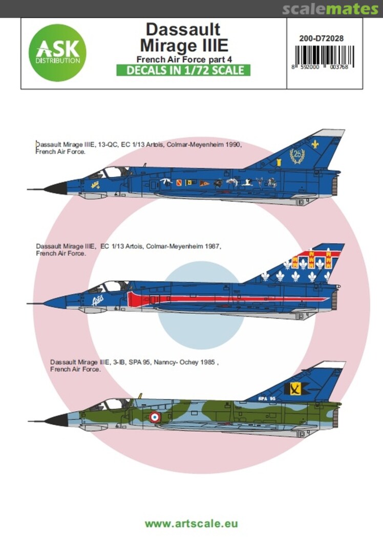 Boxart Dassault Mirage IIIE 200-D72028 ASK