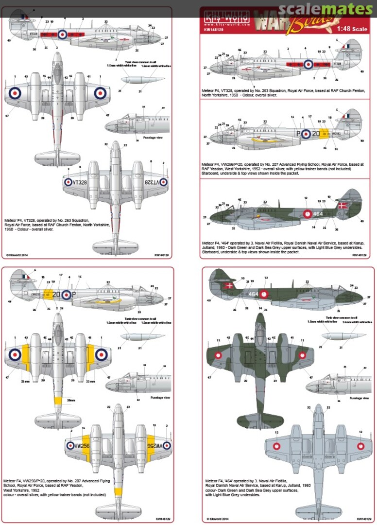 Boxart Gloster Meteor F.4 KW148129 Kits-World