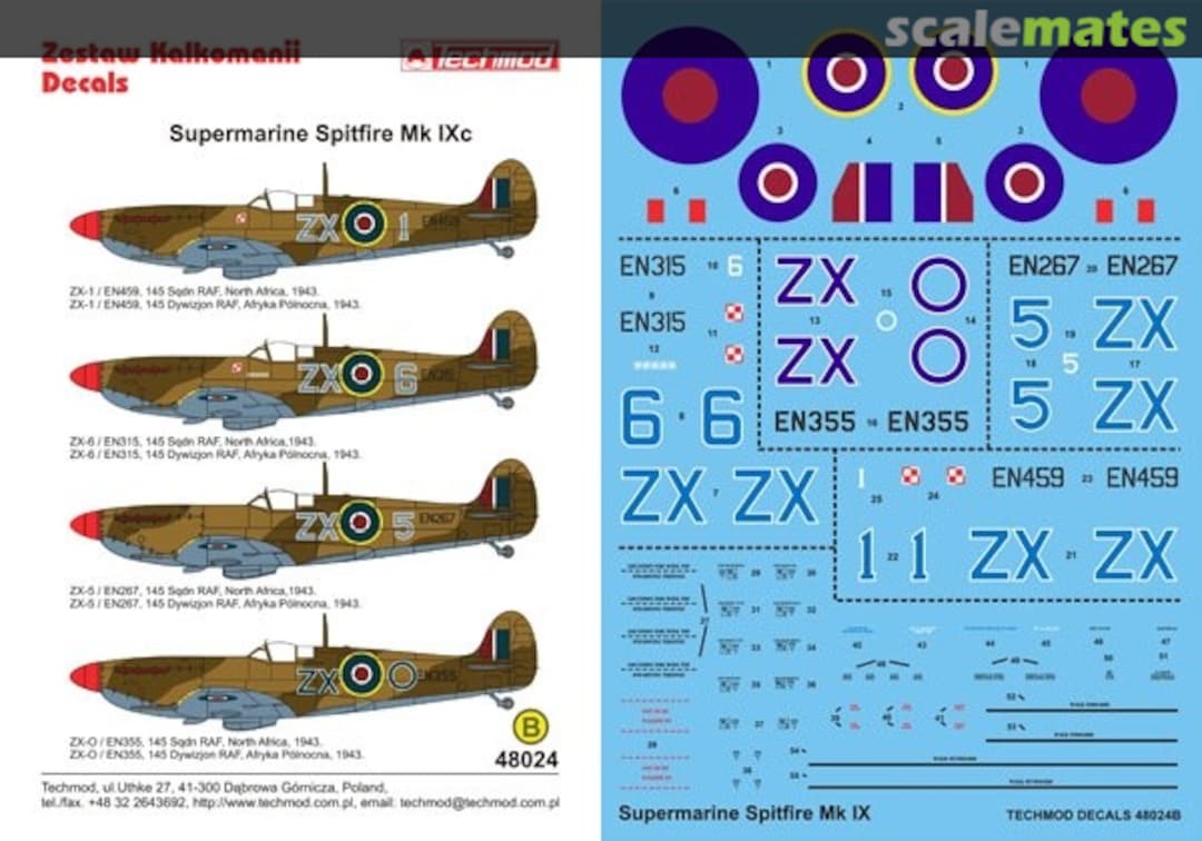 Boxart Supermarine Spitfire Mk IXc 48024 Techmod