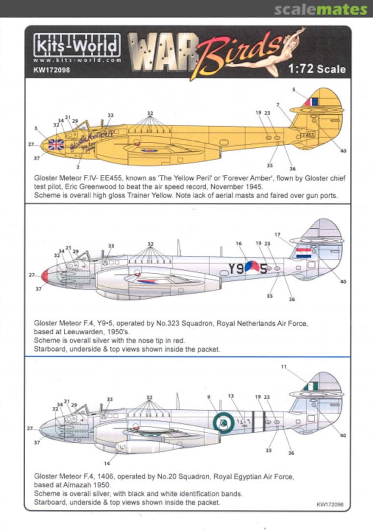 Boxart Gloster Meteor F.IV - F.4 KW172098 Kits-World