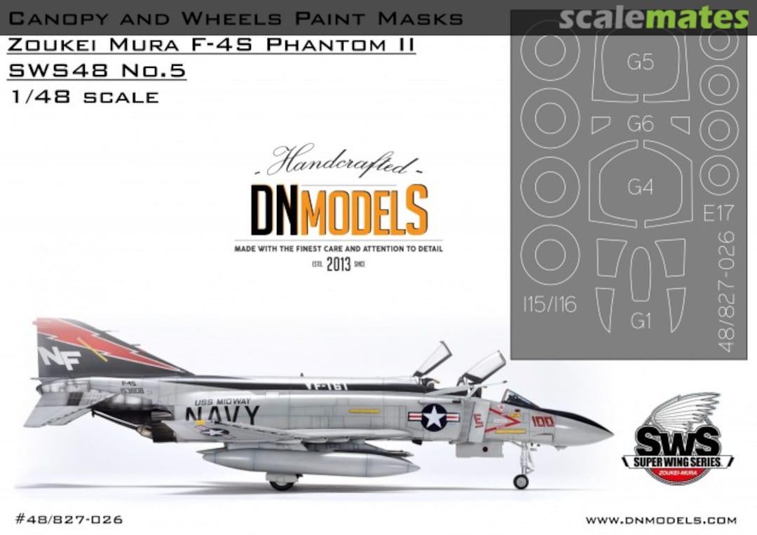 Boxart F-4S Canopy & Wheels Mask Set 1/48 Phantom II 48/827-026 DN Models