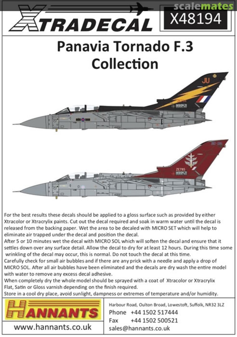 Boxart Panavia Tornado F.3 Collection X48194 Xtradecal