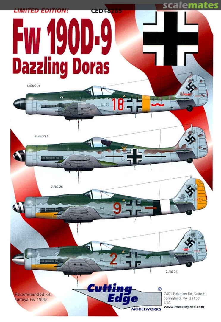 Boxart Fw 190D-9 Dazzling Doras CED48285 Cutting Edge Modelworks