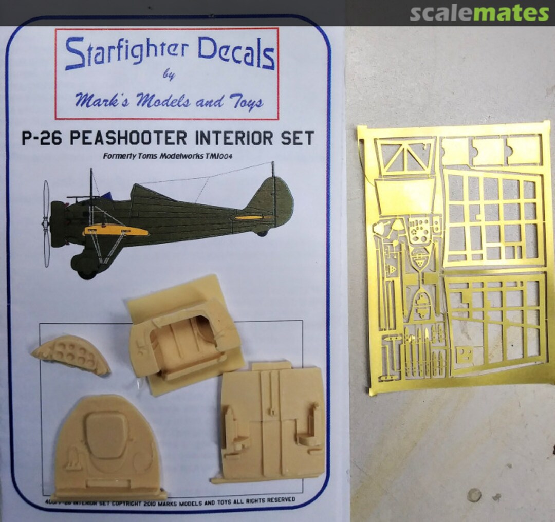 Boxart P-26 Peashooter interior set 4001 Starfighter Decals