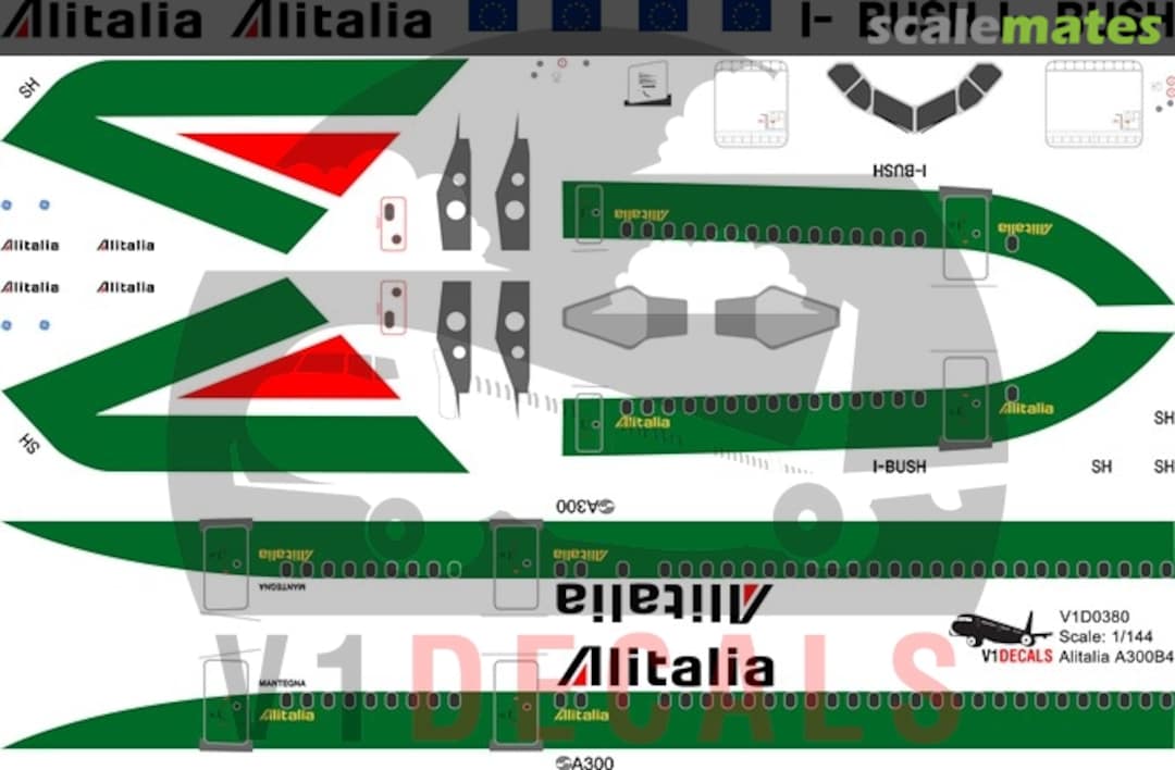 Boxart Airbus A300B4 V1D0380-144 V1 Decals