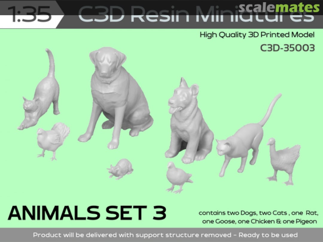 Boxart Animals Set 3 3CD-35003 C3D Resin Miniatures