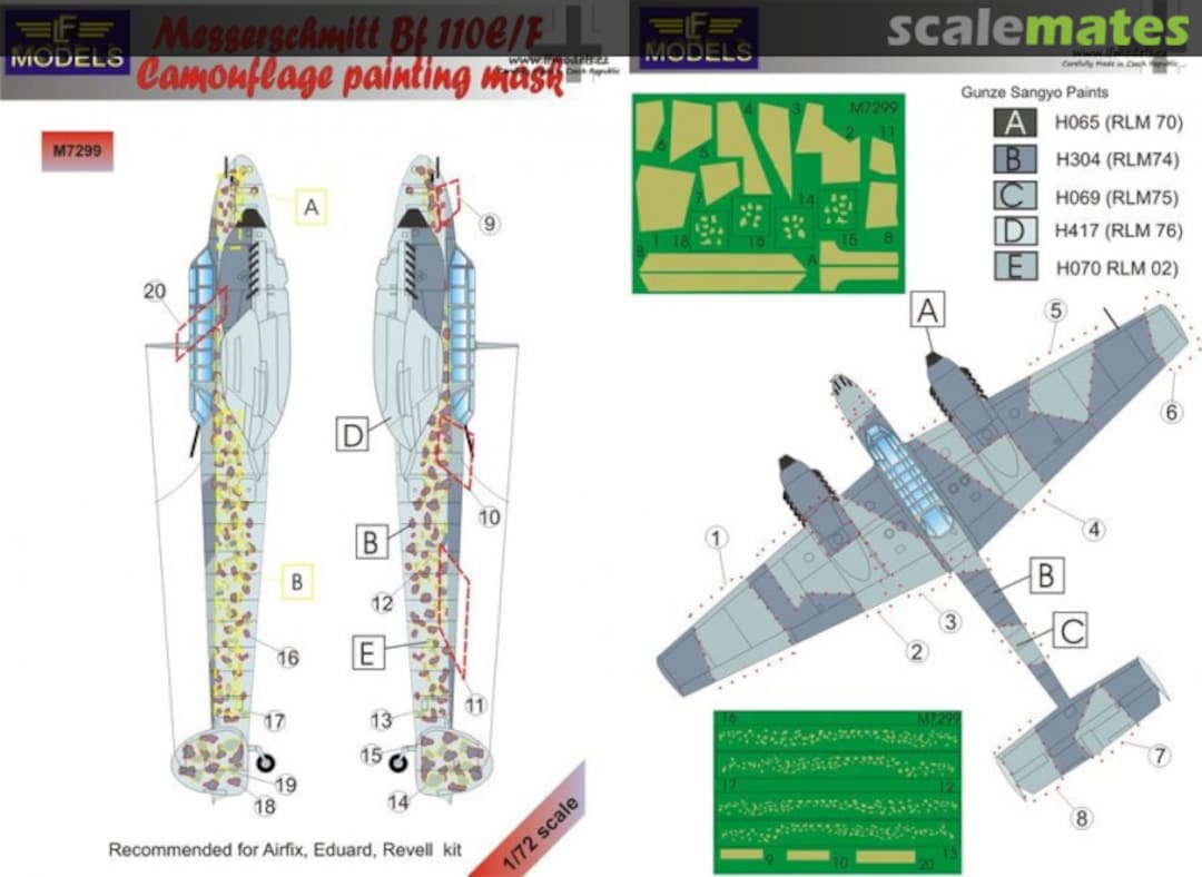 Boxart Messerschmitt Bf110 E/F M7299 LF Models