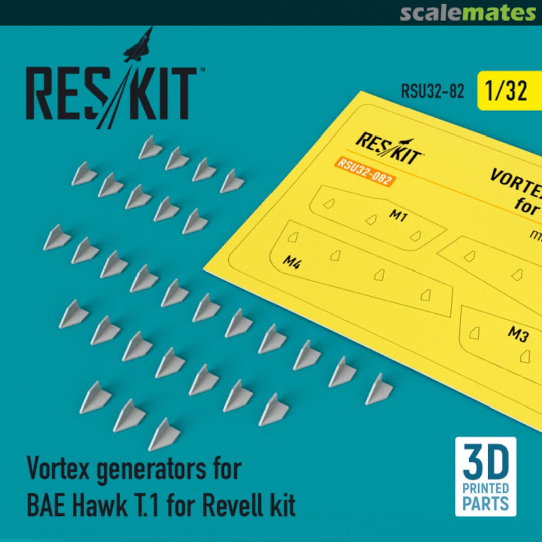 Boxart BAE Hawk T.1 - 3D Printing Vortex generators (Revell) RSU32-0082 ResKit