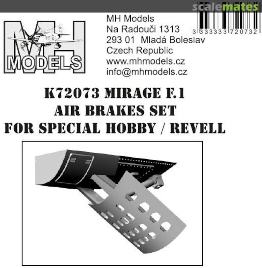 Boxart Mirage F.1 Air Brakes Set K72073 MH Models