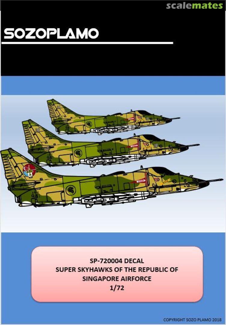 Boxart Republic of Singapore Airforce A-4SU Super Skyhawks SP-720004 SozoPlamo Studios