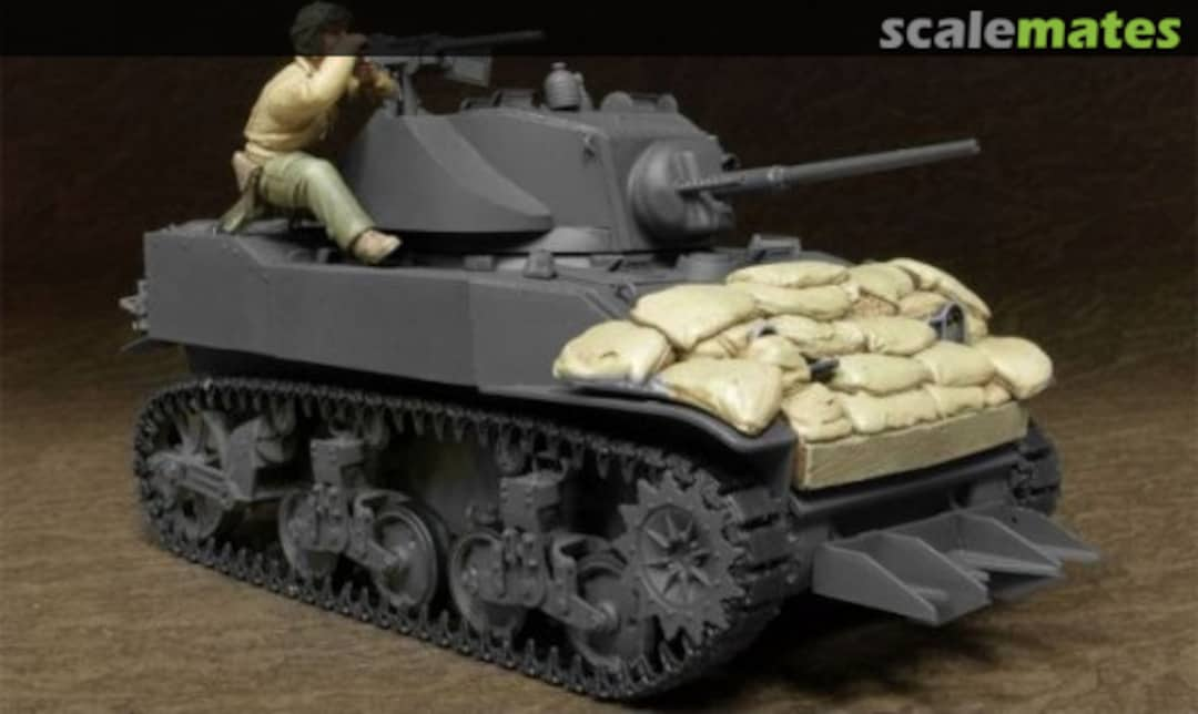 Boxart U.S. M5A1 Tank CREW & Sandbags (II) HF595 Hobby Fan