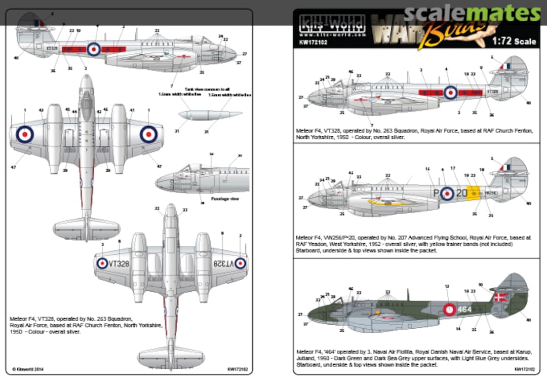 Boxart Gloster Meteor F4 KW172102 Kits-World