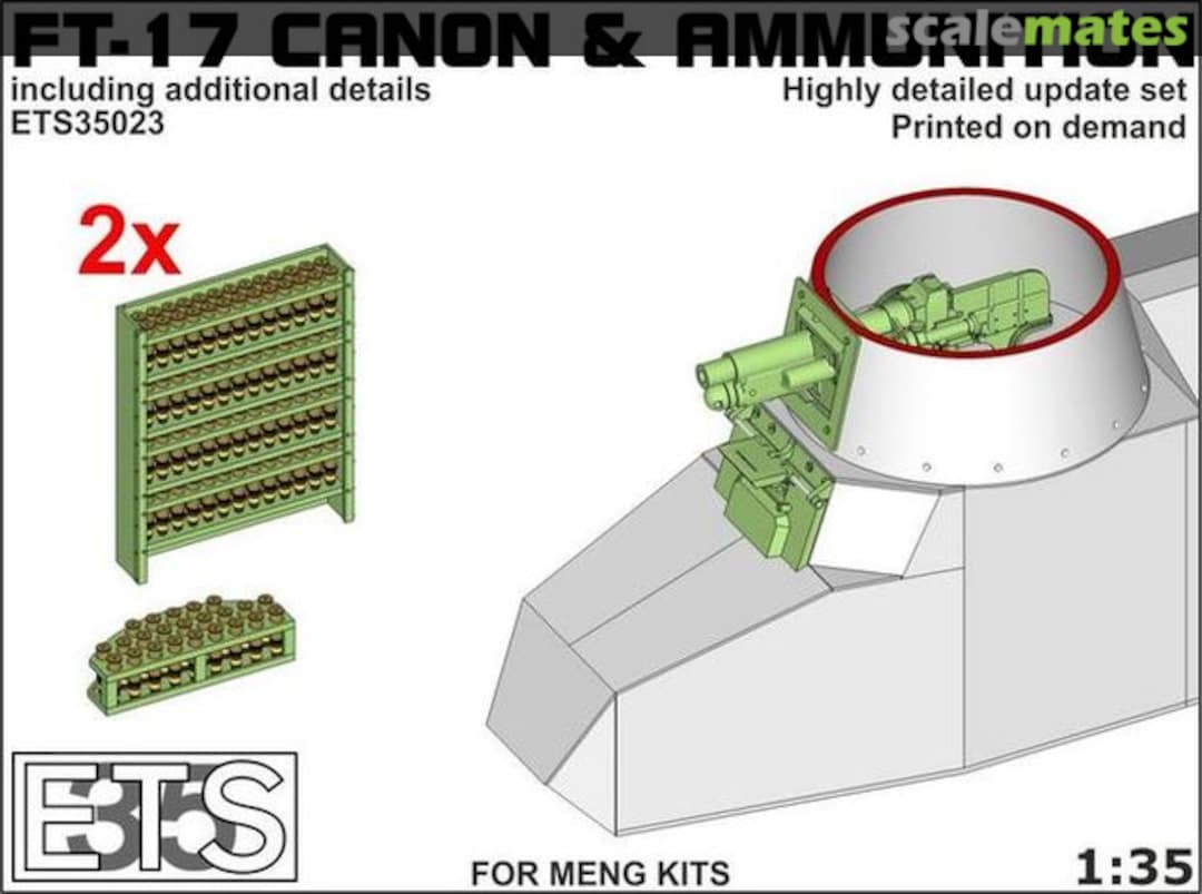 Boxart FT-17 Canon & Ammunition ETS35023 ETS35