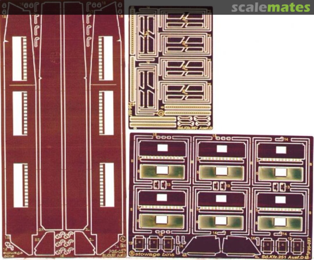 Boxart Sd.Kfz. 251 Ausf.D - stowage bins P35-037 Part