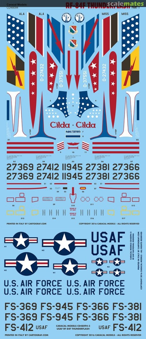 Boxart USAF RF-84F Thunderflash CD48094 Caracal Models