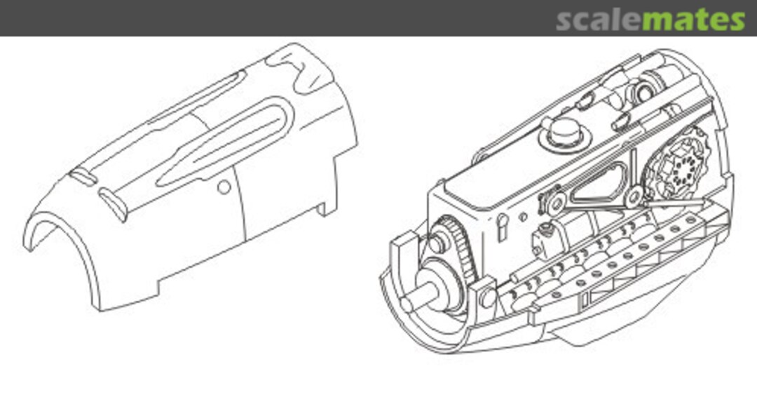 Boxart Bf 109E engine set (DB-601) 7067 CMK