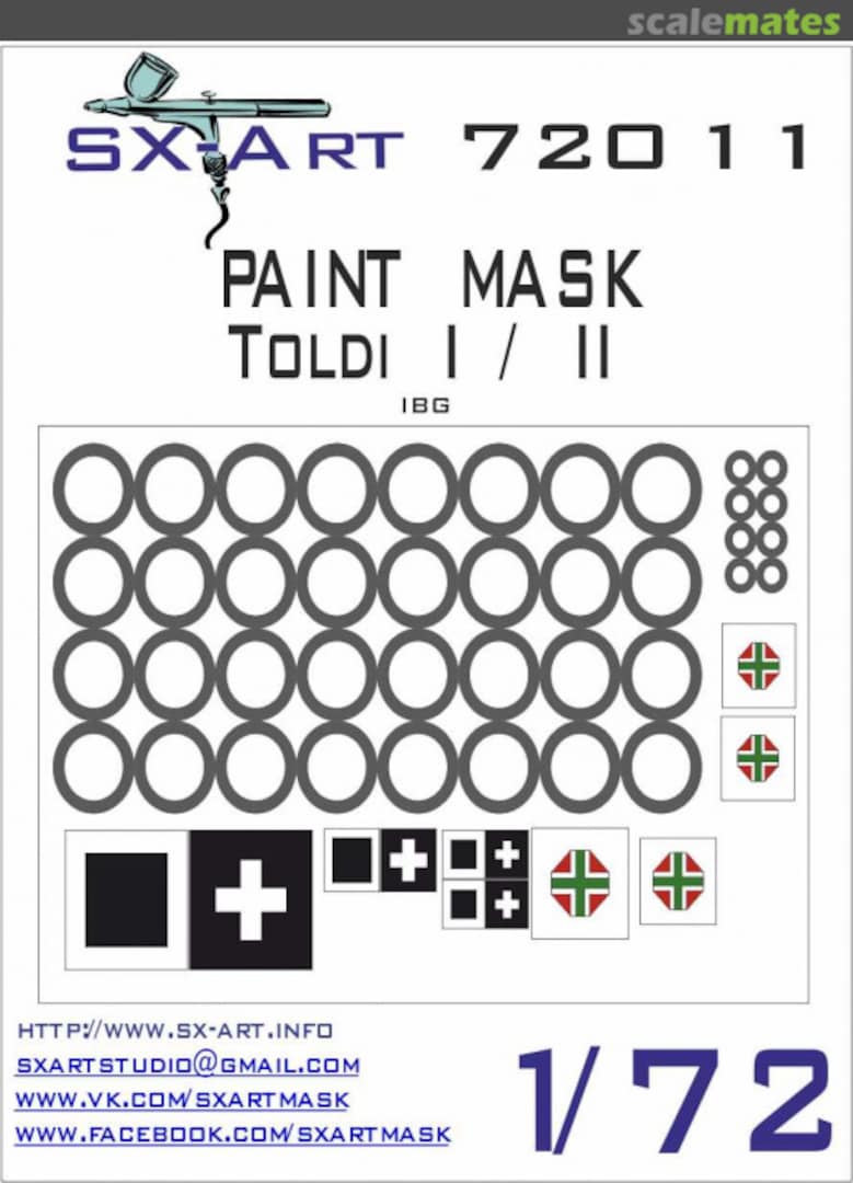 Boxart Paint mask Toldi I / II 72011 SX-Art