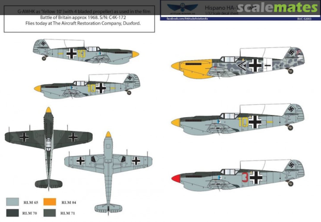 Boxart Hispano HA-1112 M1L 'Movie Star' BUC-32003 Attitude Aviation AS