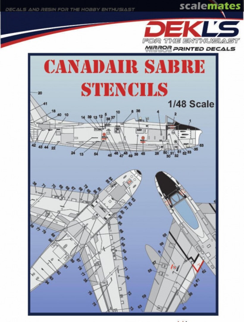 Boxart Canadair Sabre Stencils DZ48021 DEKL's