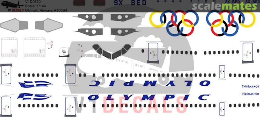 Boxart Airbus A300B4 V1D0630-144 V1 Decals