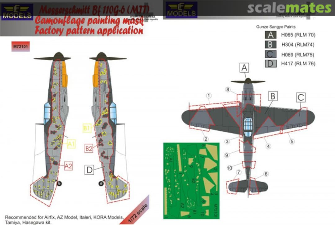 Boxart Messerschmitt Bf 109 G-6 (MTT) M72101 LF Models