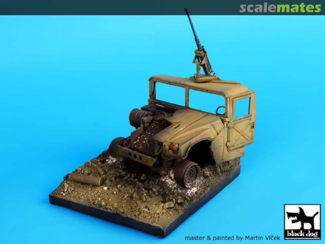 Boxart Destroyed Humvee base D35018 Black Dog