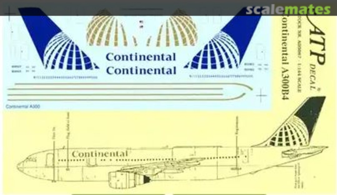 Boxart Continental (new colors) A.300B4 AD5087 ATP Airliners America